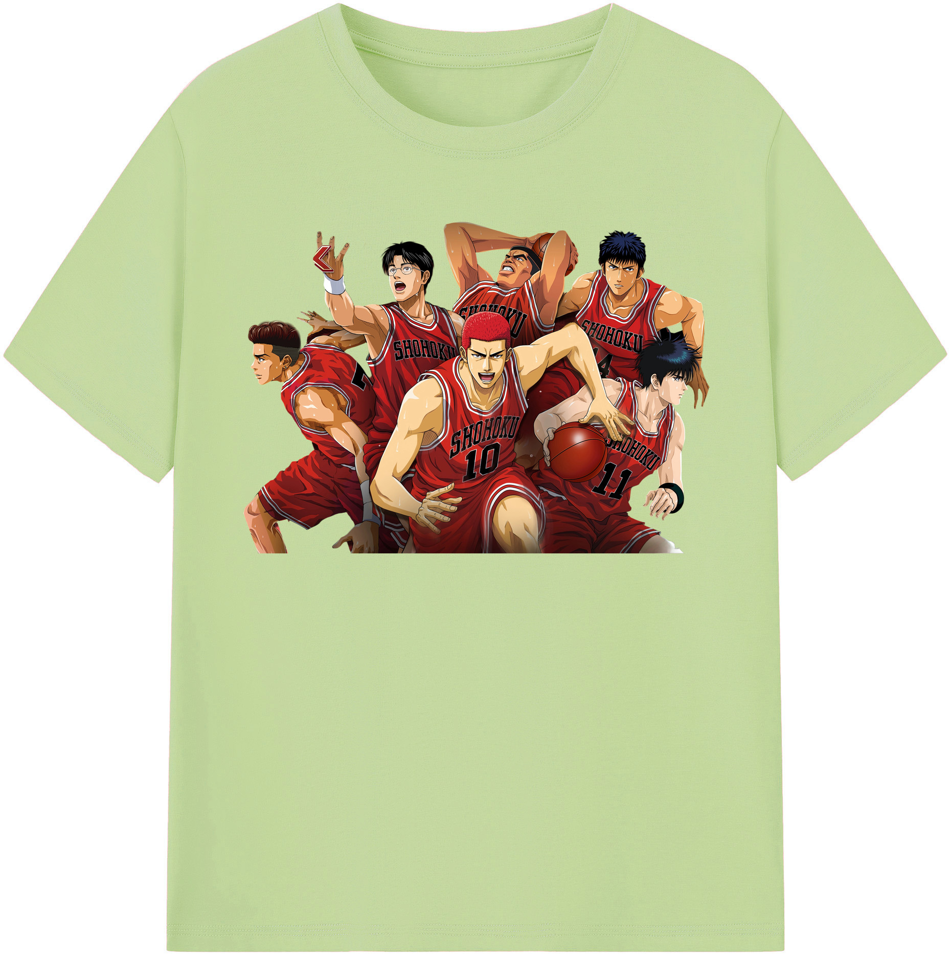 SLAM DUNK／スラムダンク 綿100％半袖Tシャツ（フロントプリント）